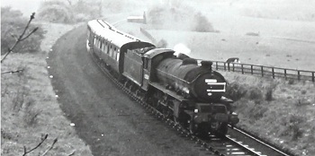 View of train from Greenrigg Bridge